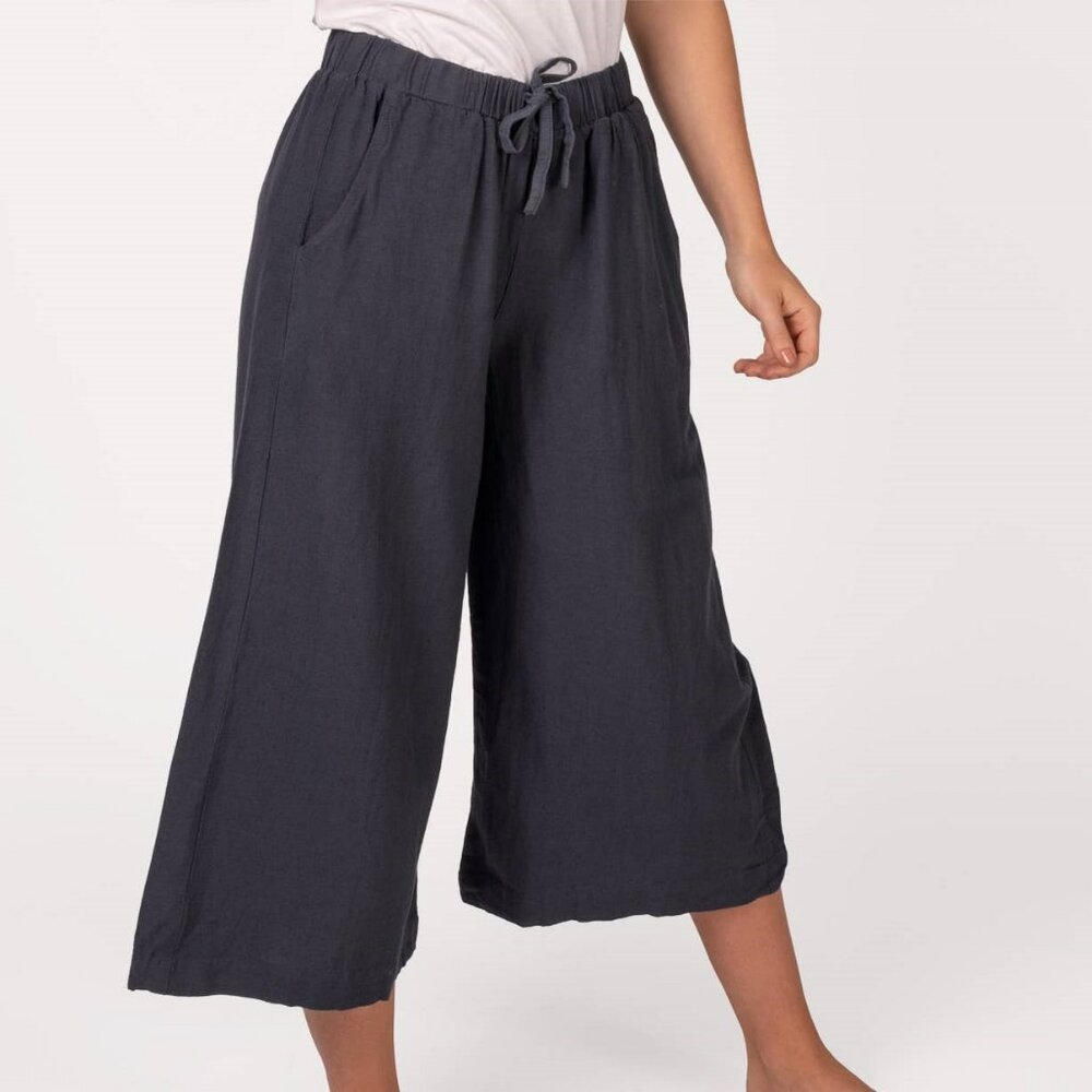 NWT Soul Flower Hemp Palazzo Pants – Charcoal Gray (Sm/M)